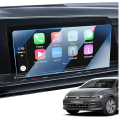 LANGBEAN Screen Protector for VW Golf MK8 GTI GTE GTD 2020-2024, 9H Tempered Glass Screen Protector Anti-Fingerprint, 10 Inch Navigation Accessories Screen Protector Anti-Scratch
