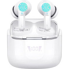 Bluetooth Headphones, Wireless Bluetooth 5.3 In-Ear Headphones with 4 ENC Microphones, 2023 Wireless Headphones, Noise Cancelling Earbuds with 40H Deep Bass, USB-C, IP7 Waterproof Earphones