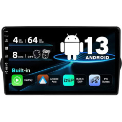 SXAUTO Android 13 Car Radio for Fiat Egea Tipo (2015-2018) - Built-in CarPlay Android Car - LED Camera + MIC - 4G + 64G - DAB 360-CAM Steering Wheel Control Fast Boot WiFi Bluetooth DSP - 2 DIN IPS 9