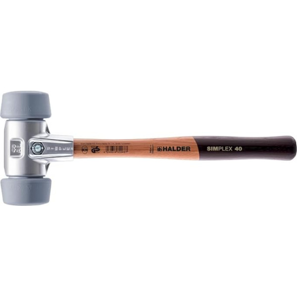 Simplex 3103.051 Soft Hammer 50:40 TPE Mid with Aluminium Housing and High-Quality Wooden Handle Diameter 50 mm