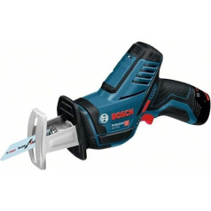 Bosch Professional GSA 12 V-14 Cordless Saber Saw (without battery, without charger, click & go2, saw blades, cutting depth 65 mm wood, 50 mm metal profile, L-BOXX) 060164L905