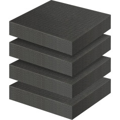 Polyurethane Foam Board, Foam Inserts, Black Foam Padding, Pick Apart Foam Inserts, Pads for Suitcase, Packaging, Toolbox, Camera Storage, Game Box (4, 30.5