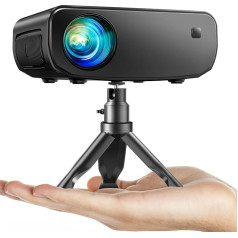 Projector, ELEPHAS 2024 Upgraded WiFi Mini Projector, 15000 Lux 1080P HD Portable Projector, Compatible with iPhone/Android/Tablet/HDMI/TV Stick/USB (Tripod Included)