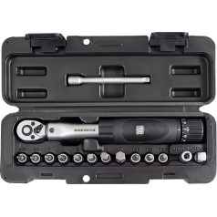 1/4 Inch Torque Wrench and Socket Wrench Set 15 Pieces with 2-24 Nm for Bicycle, Motorcycle etc. Torque Wrench Small Tim Torque Pro Tool Set by BIKE BROZ