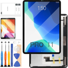 Replacement Screen Compatible with iPad Pro 11 (2018/2020) A1980 A1934 A2013 A2068 A2230 LCD Display Touch Screen Digitizer Mounting Parts Kits Including Tools and Screen Protector incl.