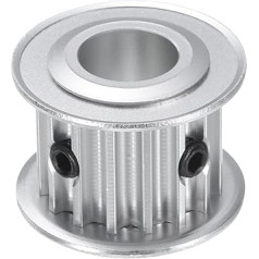 sourcing map 5M-16T-1/2B T-iming Riemenscheibe, 1,27 cm Bohrung, 16 Zähne, Aluminiumlegierung Synchronrad, Teilung 5 mm Zähne für 15 mm breiten Riemen