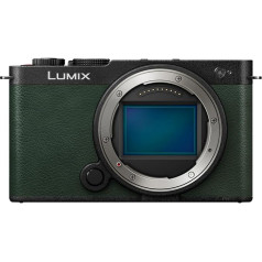 Panasonic Lumix DC-S9E-G Full Frame Mirrorless Open Gate Vlogging 24.2MP 6K/4K 779 Point PDAF Image Stabilization LUT, 180° Flexible Monitor, 5GHz Wi-Fi, Dark Olive, Camera Body