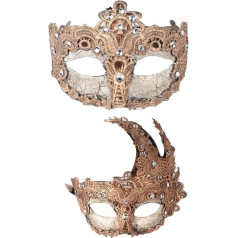 YU FENG Venetian Masquerade Balls Party Accessory Pack of 2