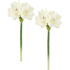 Artificial Flowers Amaryllis 66 cm Set of 2 Silk Flowers Artificial for Advent Wreaths Garlands Arrangements Branch Decorative Branch Table Decoration Winter Flower Christmas Decoration Christmas
