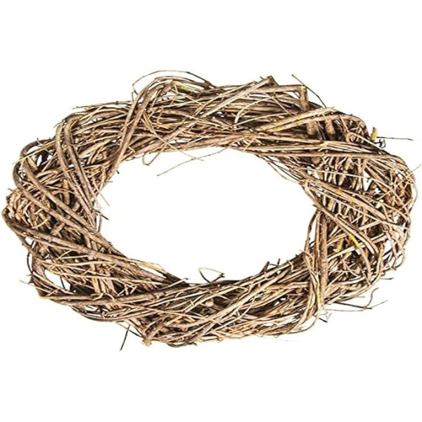 Rayher 65235000 Vine Wreath, Natural Material, 30 cm Diameter, 5 cm, Natural