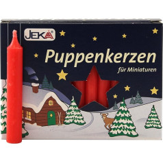 OLShop AG Pack of 2 Doll's Candles Red Approx. 10 x 65 mm (2 x 20 Pieces) Doll Lights Miniature Candles Christmas Candles