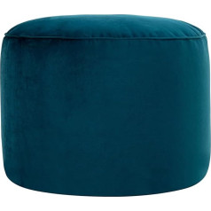 Icon Milano Round Pouf, XL Velvet Bean Bag Stool, Large Footstool for the Living Room, Seat Cushion