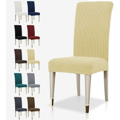 Maxijin Jacquard Dining Room Chair Cover, Stretch Dining Parsons Chair Protective Cover, Removable Chair Furniture Protective Covers for Dining Room, Hotel, Kitchen, Ceremony