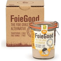 FoieGood - Duck spread with truffle - Duck liver pate - Suitable as a starter - Smooth and creamy - Without forced feeding - 120 g glass container