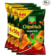 funny-frisch Chipsfrisch Hungarian Multipack, Pack of 10 (10 x 4 x 40 g)