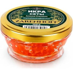 Caviar from Keta, 100 g glass - red caviar - Ikra salmon caviar caviar salmon