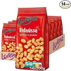 Lorenz Snack World Peanuts Roasted Salted Pack of 14 (14 x 200 g)