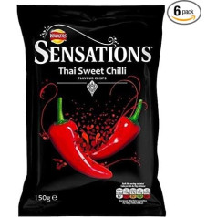 Sensations Thai Sweet Chilli Crisps 150g, 6 Pack