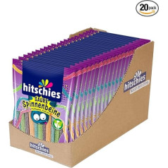 hitschies Sour Spider Legs - Fruity Sour Fruit Gummies - Forest Fruit, Apple, Apricot & Blueberry - Megaaa Sour Chewing Pleasure - Vegan - 20 x 125 g