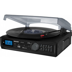 Vinilplašu atskaņotājs stt 212u digitālais fm uztvērējs, usb/sd, mp3, bt