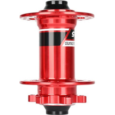 Bicycle Disc Brake Hub, MoreChioce 32 Hole Bike Wheel Hubs Aluminium Alloy Quick Release Bicycle Axle Wheel Hub Set Bicycle Brake Discs Bicycle Disc Brake Set Running Axle 100 mm x 15 mm, Red