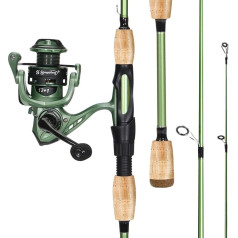 Sougayilang Fishing Rod Reel Combos, Graphite 2 Pieces Blanks Fishing Rod with Casting & Spinning Reel, Stainless Steel Guides