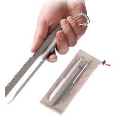LANRU Titan Garden Hand Serrated Shovel Outdoor Camping Hiking Backpack Brick Trowel with Clip