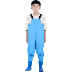 URITIS One Piece Rain Trousers, Waders, Half Length Watersuits, Waterproof Raincoats, Chest Waders, Fishing Waders for Teenagers, Waterproof Hunting Waders with Boots
