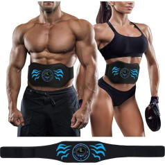 WARDBES EMS Abdominal Muscle Trainer, EMS Training Device, USB Rechargeable Muscle Stimulator, Abdominal Trainer, Full Body ABS/Abdomen/Arm/Butt Trainer, Men and Women