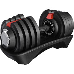 Yaheetech Adjustable Dumbbell 12/16-in-1 Dumbbells 1.5 to 18 kg/3 to 24 kg/2 to 40 kg Dumbbell Quick Adjustment Weight Levels Dumbbells for Home & Gym