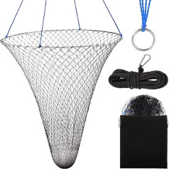 Dovesun Pier Fischernetz für Brücke Filet de Pêche für das Angeln am Pier Nylon Carrelet de Peche Tragbares Fischernetz Landungsnetz Kit 60CM/80CM