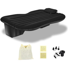 RELAX4LIFE Car Mattress, Inflatable Air Mattress, SUV Air Bed, Car Air Mattress with 12 V/75 W Electric Air Pump & Pillow & Carry Bag, Travel Cot for Travel, Camping, Hiking