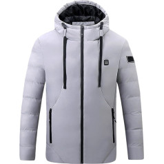 SRZYMJ Coat Men's Lightweight Elegant Jacket Transition Jacket Sporty Outdoor Jacket Softshell Jacket Without Hood Quilted Vest Black Functional Jacket Parka Winter Jacket Long Warm Sports Jacket