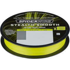 Spiderwire Stealth Smooth 8 New 2020, 150 m, Yellow, 8-Way Braided Line with Micro Coating, 0.06 mm - 0.39 mm, 5.4 kg - 46.3 kg, Abrasion Resistant (150, 0.11 mm - 10.3 kg)
