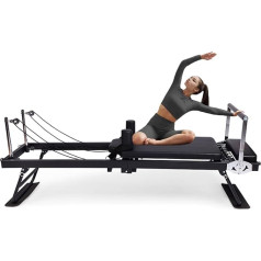 BKDWSK Reformer Pilates Maschine mit Edelstahlfedern Pilates Reformer Faltbar Multifunktionales Reformer Pilates Maschine Geeignet für Anfänger Pilates Trainingsausrüstung,A1