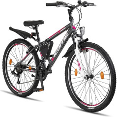 Licorne Bike Guide Premium Mountain Bike in 51 / 61 / 66 cm Bicycle for Girls, Boys, Men and Women - 21 Speed Gear (51 cm, 18 Speeds)