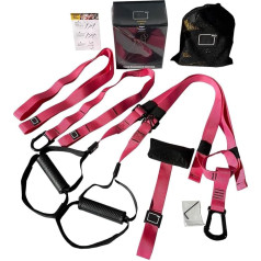 Suspension Trainer System for Cross Training, Strength Training, HIIT Training & Cardio - Ideal for Indoor & Outdoor Home Gyms - Includes 3 Anchor Solutions