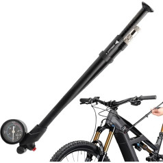 Fahrradreifenpumpe, Fahrradpumpe,Präziser Luftpumpen-Inflator für Mountainbikes - Reifenpumpe, Bodenpumpe für Fahrräder, leicht, Reifenpumpe mit Manometer, Fahrradzubehör