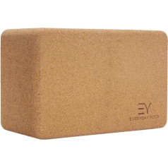 Everyday Yoga High Density Cork Wood Yoga Blocks - Improve Strength and Flexibility with Soft Brick Workout Handstand, Improve Your Yoga Practice