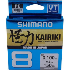 SHIMANO Kairiki 8, 150 metres, light grey, 0.200 mm/17.1 kg, 8x braided fishing line, 59WPLA58R15
