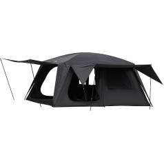 Vidalido Camping Tent for 4-6 Person/8-10 Person with 3 Doors 2 Rooms Large Family Cabin Tent Double Layer Waterproof Portable Glamping Tent Large Tents for Outdoor Camping Hiking and