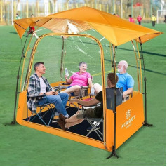 Forest Under Weather Pod with Removable Rain Cover, Instant Pop Up Sports Tent, Portable and Durable Outdoor Tent - 1~4 Person (67