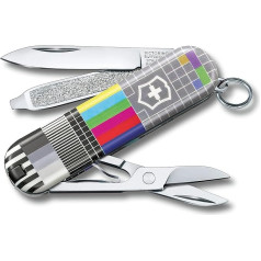 Victorinox Classic Limited Edition 2021, Small Swiss Army Knife, 7 Functions Including Blade, Scissors, File, Screwdriver, Retro TV