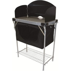 Highlander Unisex – Erwachsene Regal Camping Küchengestell mit Ablagen Küchentisch, Mehrfarbig, 39,5 x 68 x 80 cm