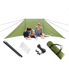 Generisch Windbrecher Strandgarten Windschutz Zum Camping Winddichter Oxford-Stoff Strand-Sichtschutz Karawanen -Sonnenschutzhaut Hoher Windpause Mit Gegs Für Selbstfahrendes Reisen