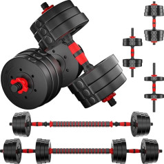 AJUMKER Kurzhanteln, Langhantel-Set, 20 kg, 30 kg, verstellbares Hantel-Set, verstellbares Hebe-Trainingsset für Männer und Frauen, Körpertraining, Zuhause, Fitnessstudio, Zuhause, schwere Hanteln