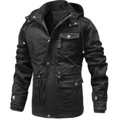 SRZYMJ Men's Lightweight Fleece Jacket with Hood Blue Cardigan Short with Hood Jacket Removable Sleeves Long Coat Men Fleece Jacket Men with Hood Blue Winter Jacket Men's Parka Long