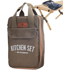 Yabauuop Cooking Utensils Set, Camping Utensil Bag - Stainless Steel Kitchen Utensils 8 Pieces | Metal Cooking Utensils Set with Storage Bag, Compact Camping Tool for Cooking Utensils