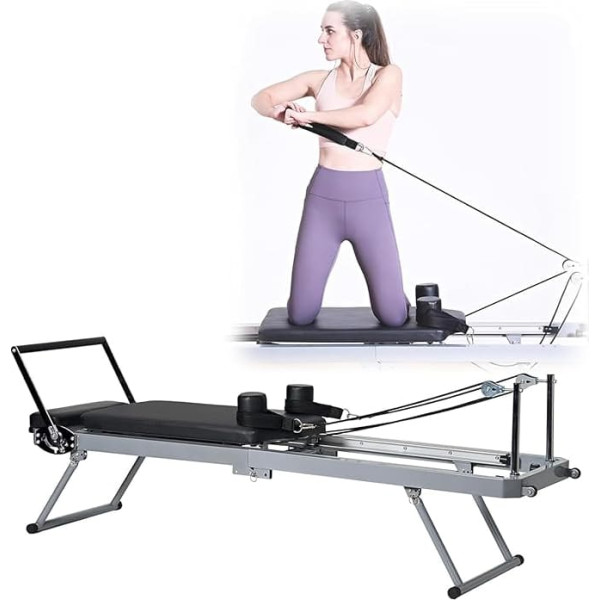 Foldable Pilates Reformer Machine Pilates Reformer Machine for Strength Training - Yoga Training Device, Perfect for Pilates Lovers