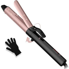 Rotating curling iron, automatic curling iron, 360° automatic curling iron, 32 mm curling iron, large curls, double PTC, 110-240V double voltage, 140-230°C temperature control